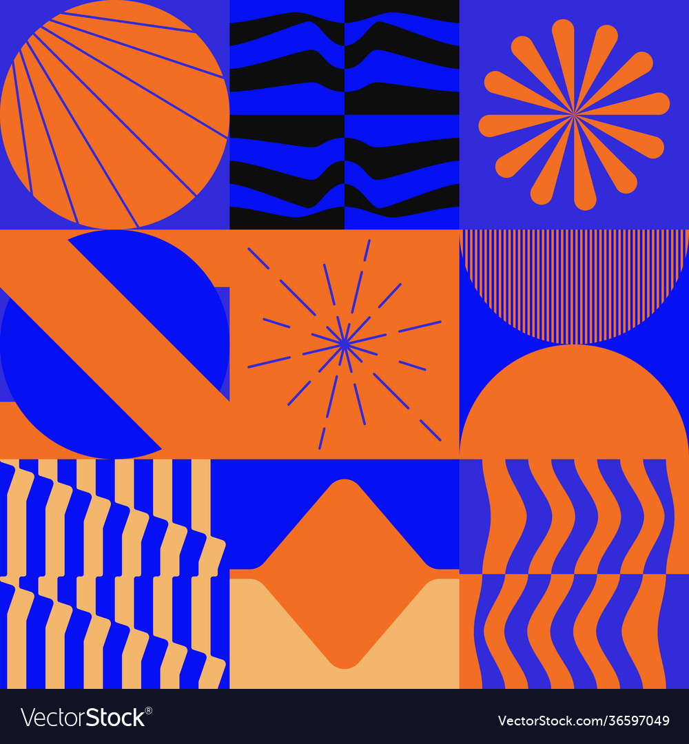 Square abstract pattern design vector image Square abstract pattern design