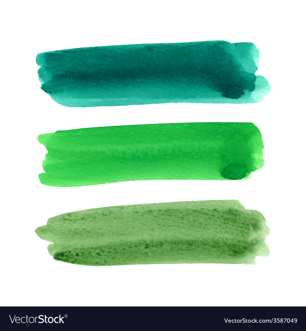 Download Watercolor brush stroke set Royalty Free Vector Image