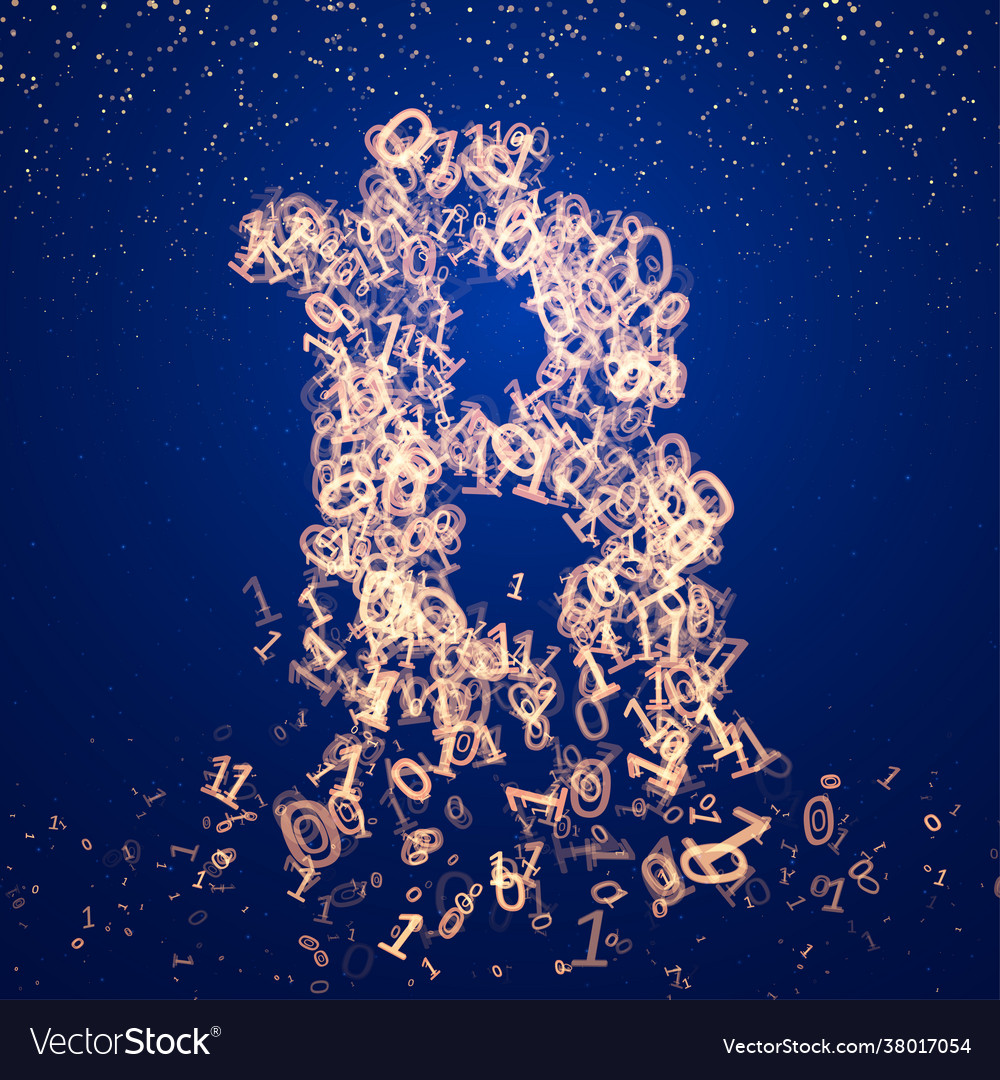 Abstract bitcoin visualization vector image Abstract bitcoin visualization