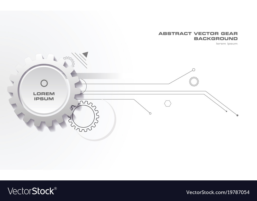 Abstract gear background with lines in grey color