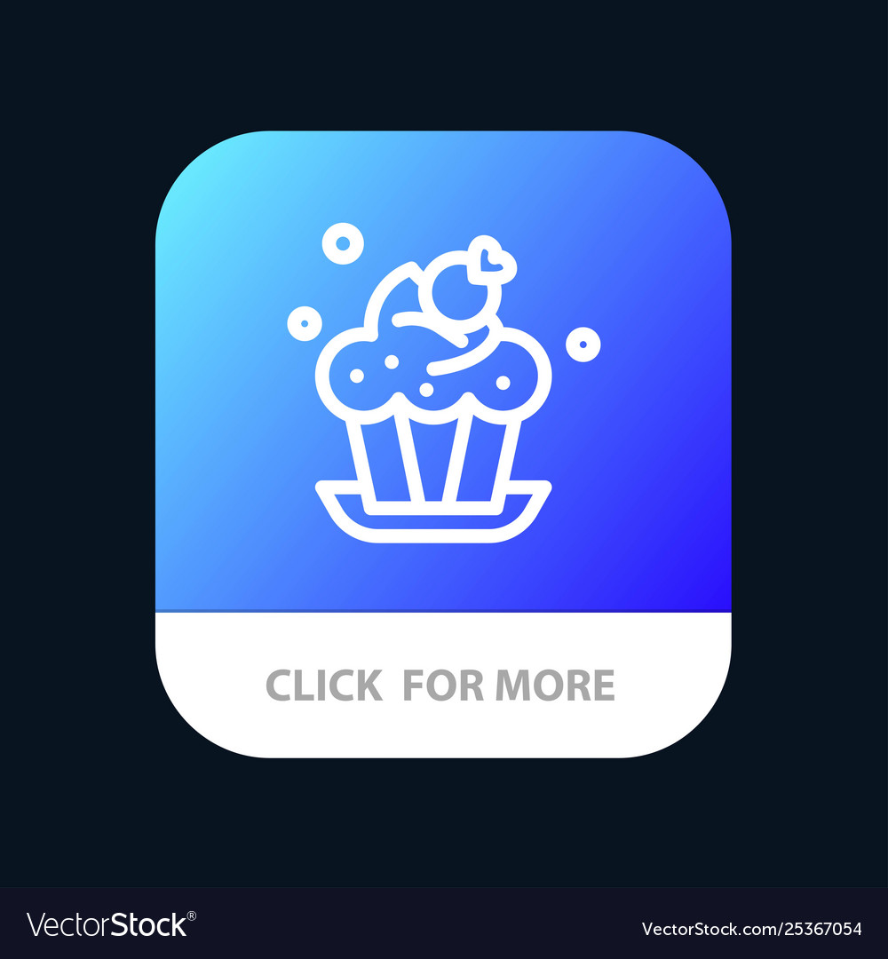 Bakery cake cup dessert mobile app button android