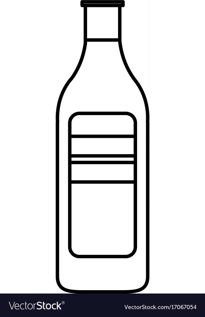 Bottle with blank label icon image Royalty Free Vector Image