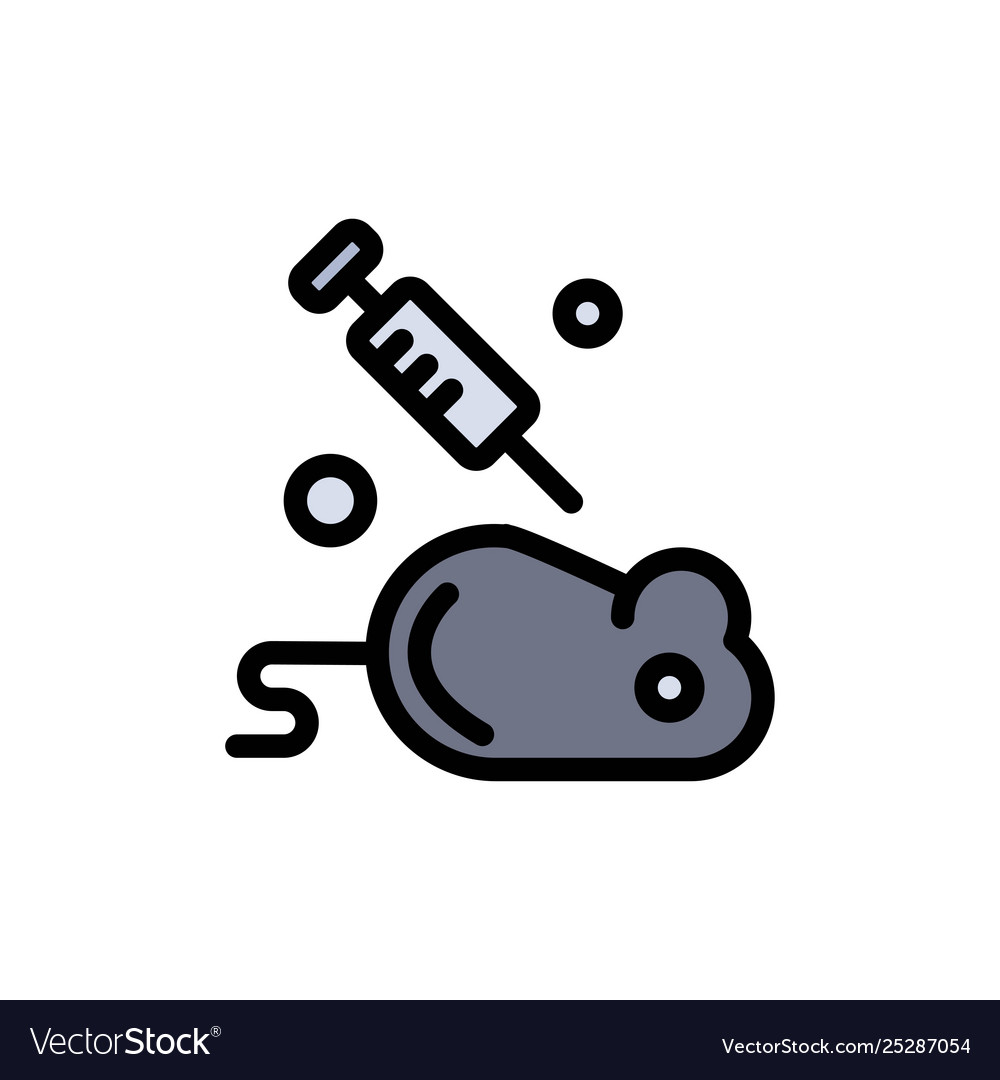 Experiment laboratory mouse science flat color