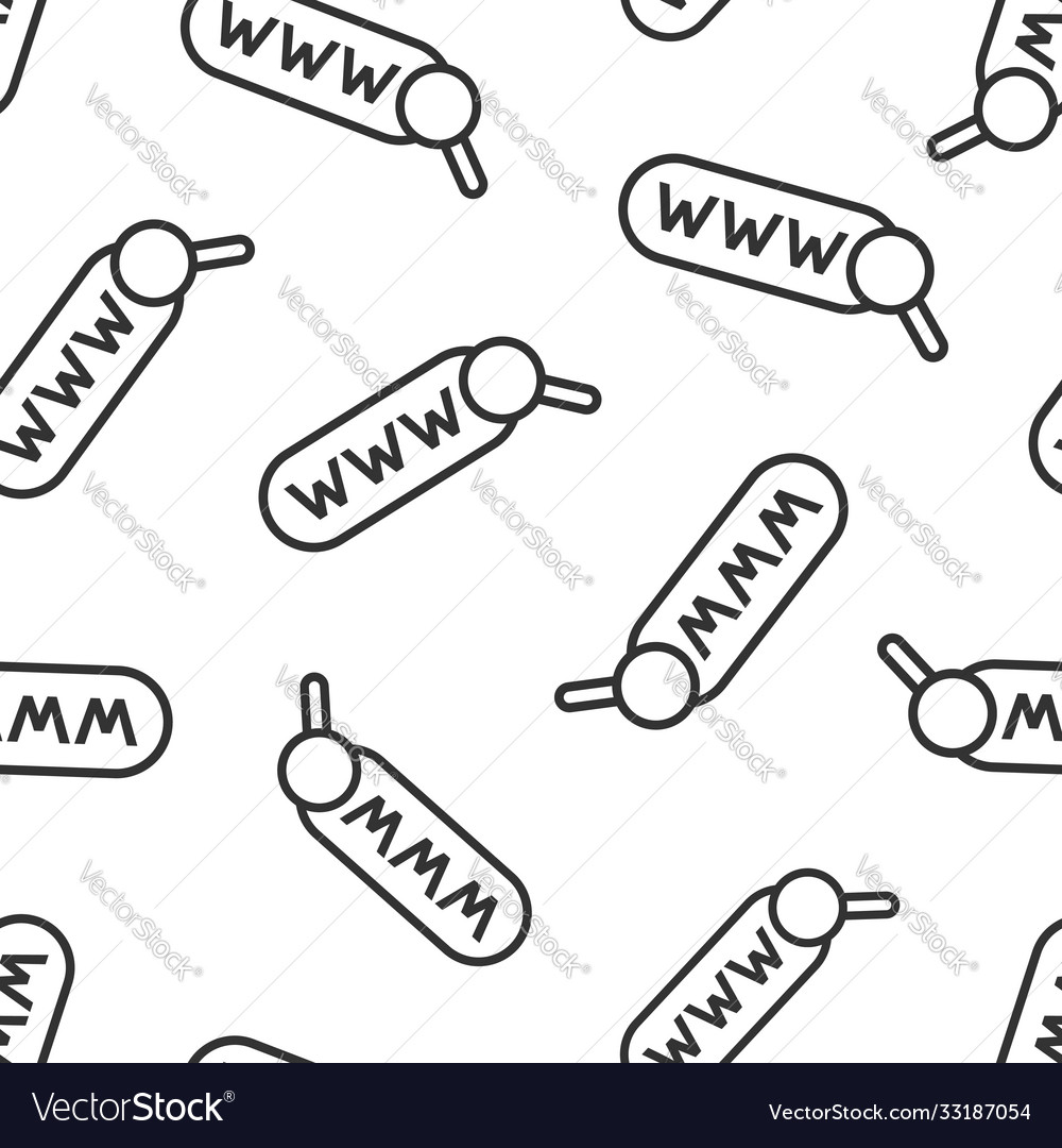 Global search icon in flat style website address Vector Image Global search icon in flat style website address