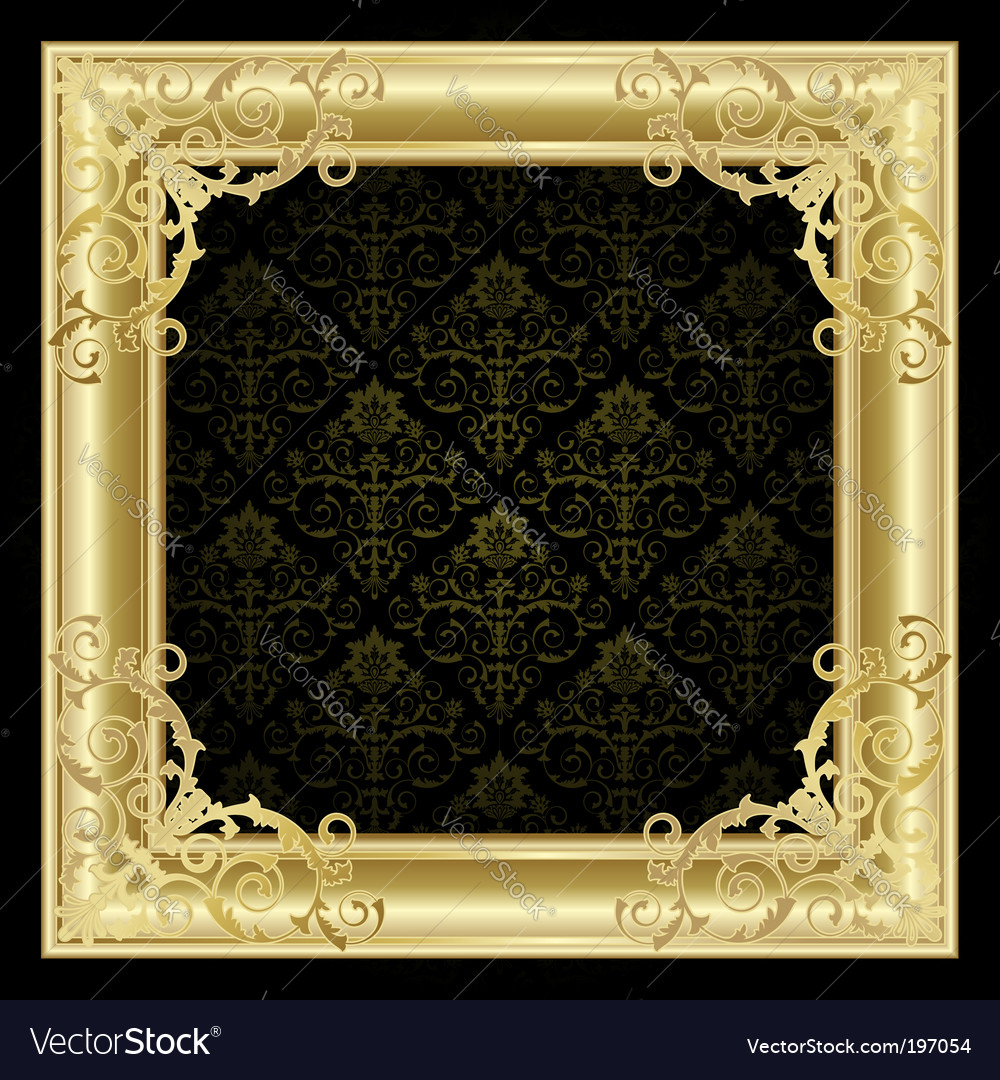 Golden frame Royalty Free Vector Image - VectorStock