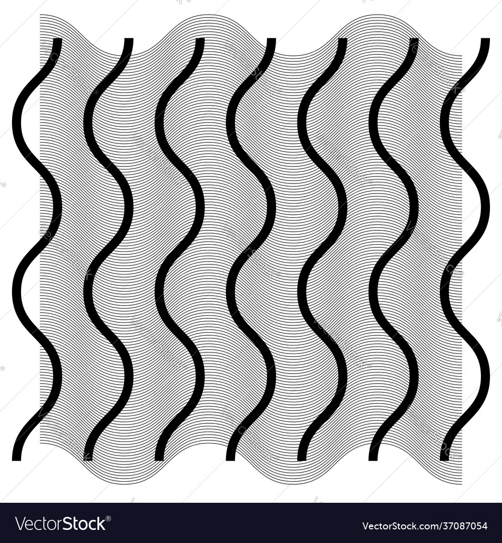 Grid mesh wavy zig-zag lines criss cross vector image Grid mesh wavy zig-zag lines criss cross