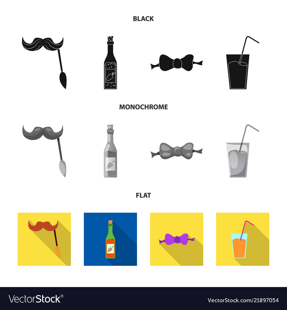 Isolated object of party and birthday icon set vector image Isolated object of party and birthday icon set