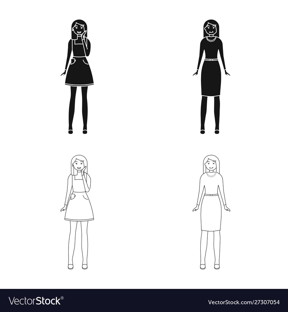 Isolated object posture and mood symbol set