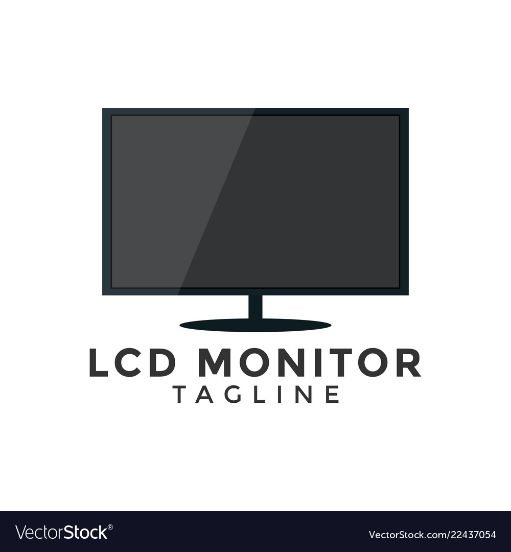 Lcd monitor graphic design element template
