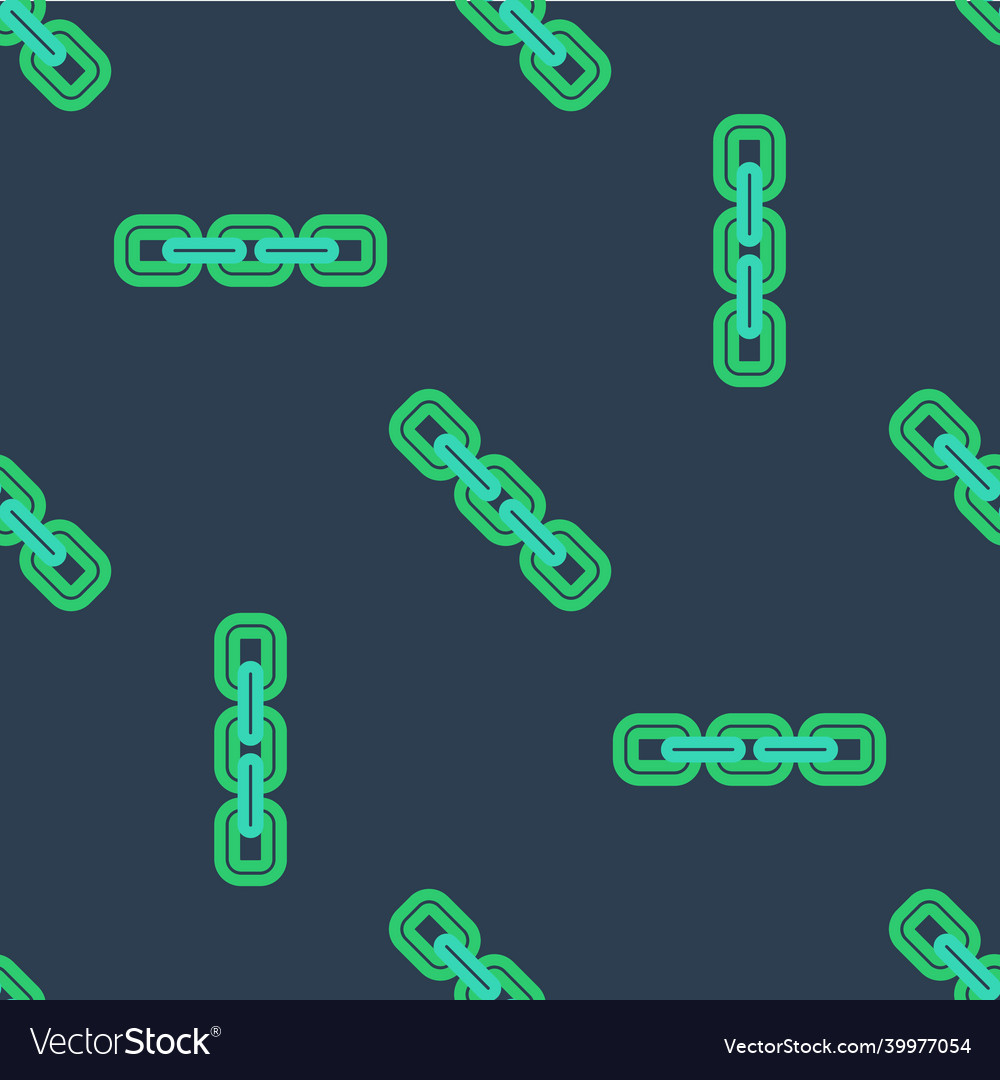 Line chain link icon isolated seamless pattern vector image Line chain link icon isolated seamless pattern