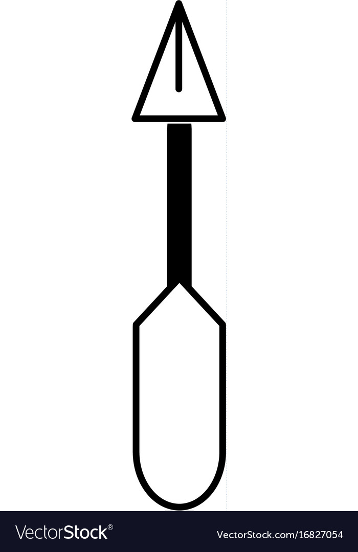 Line graphic arrow element with pointer style