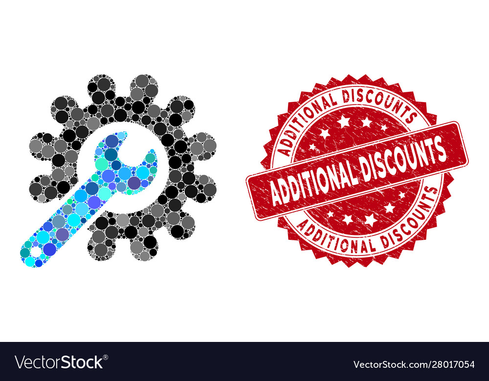 Mosaic customization tools with scratched Vector Image Mosaic customization tools with scratched
