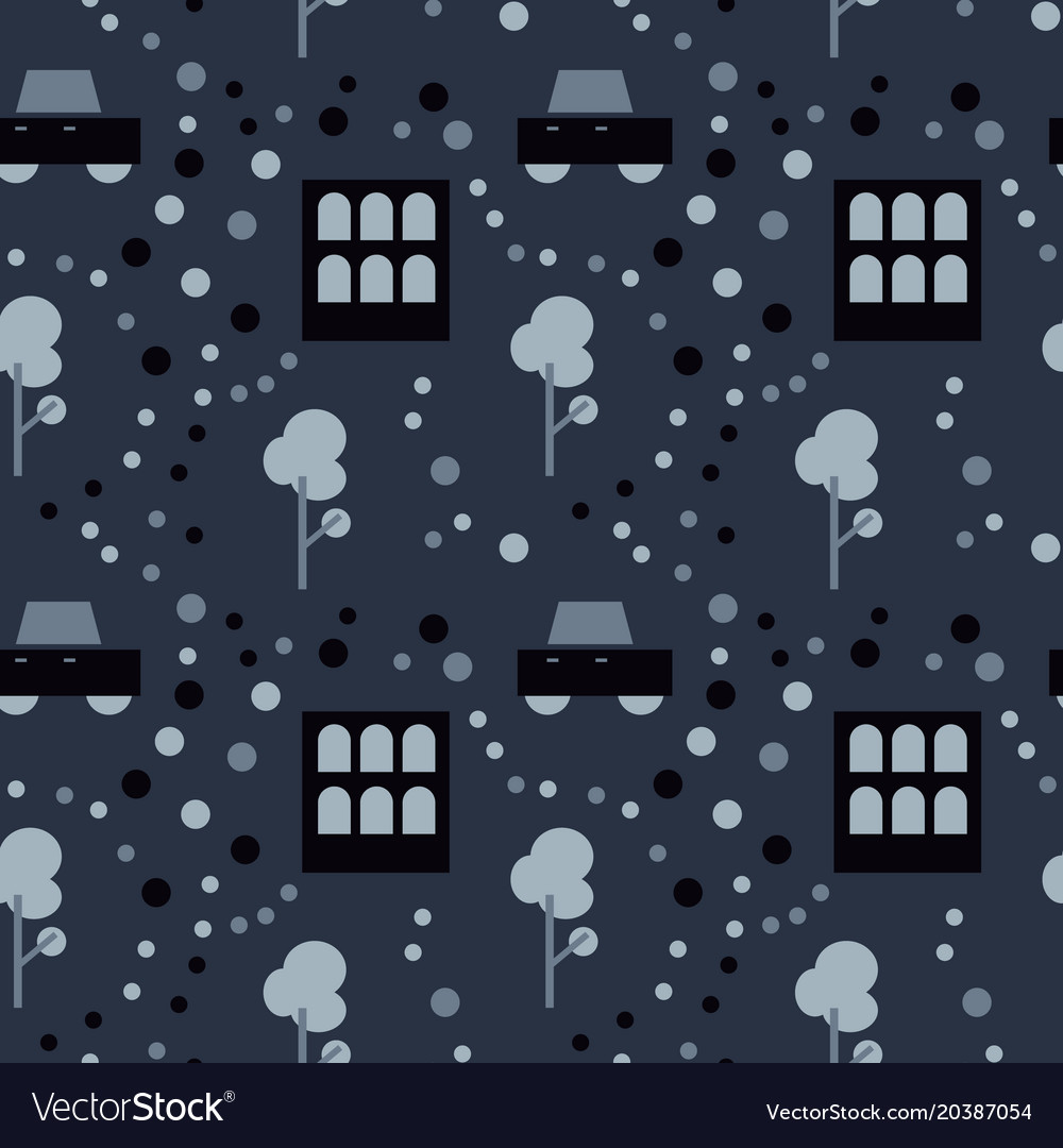 Neighborhood life seamless pattern