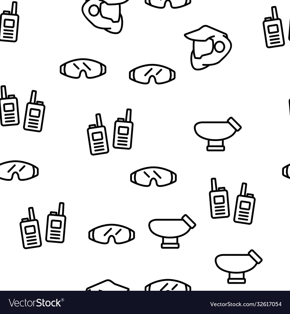 Paintball game tool seamless pattern vector image Paintball game tool seamless pattern