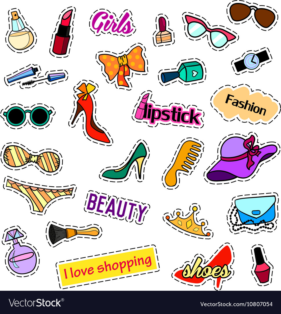 Patch badges fashion set stickers pins patches