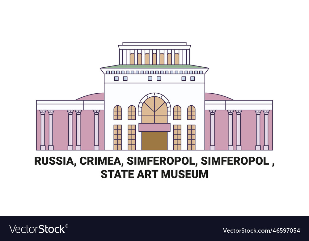 Russia crimea simferopol simferopol state art Vector Image
