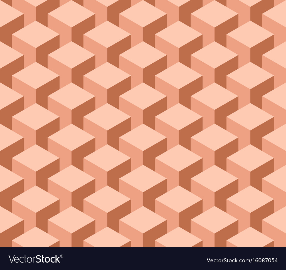Seamless 3d geometrical pattern of cube columns