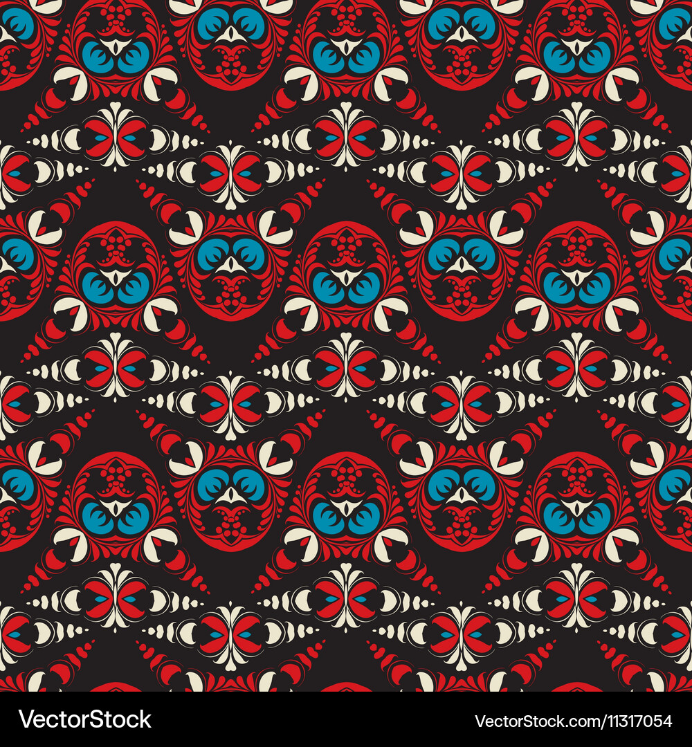 Seamless ornament pattern tile Royalty Free Vector Image