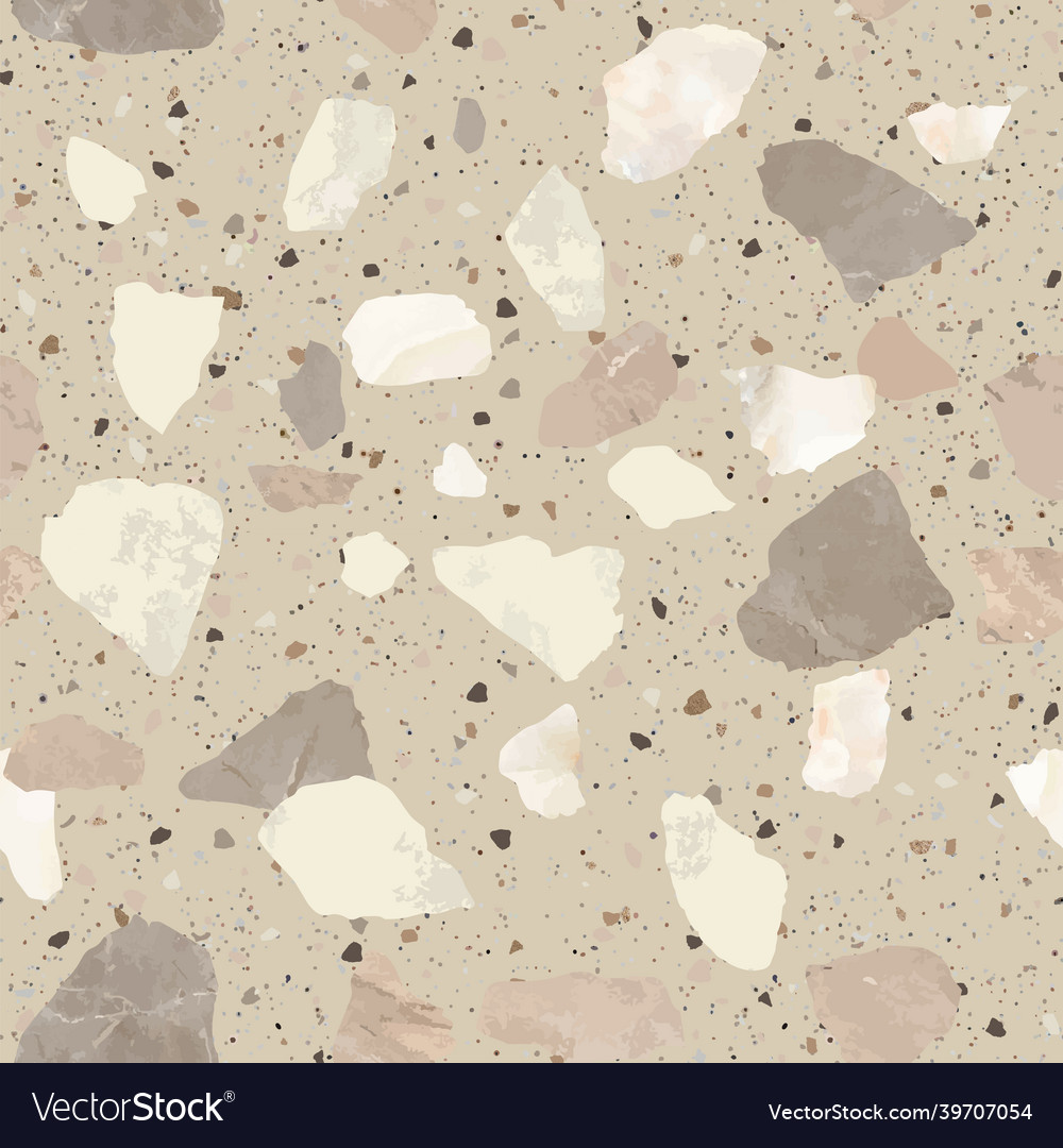 Terrazzo marble seamless pattern texture vector image Terrazzo marble seamless pattern texture