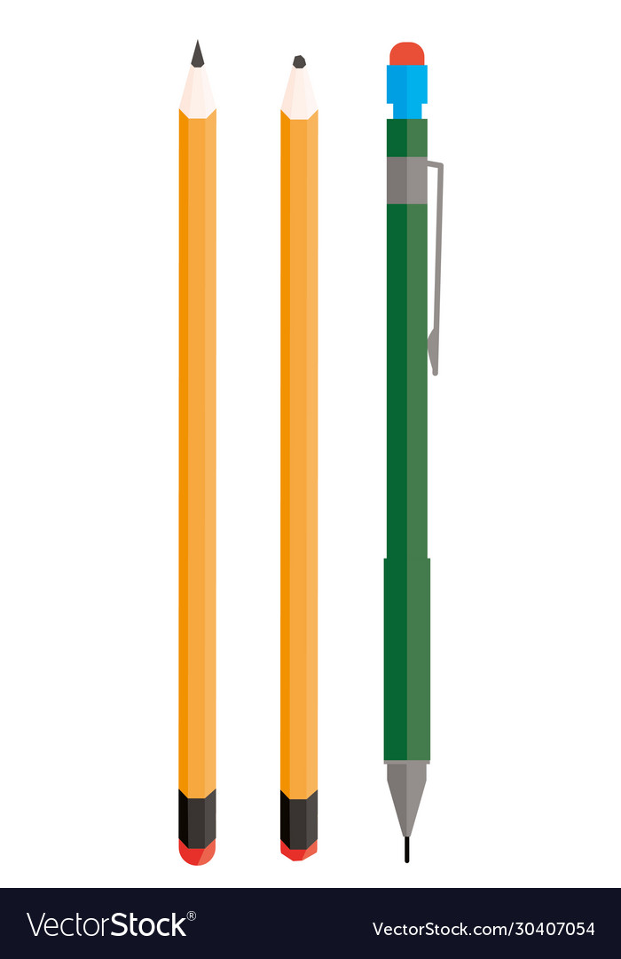 Variety pencils Royalty Free Vector Image - VectorStock