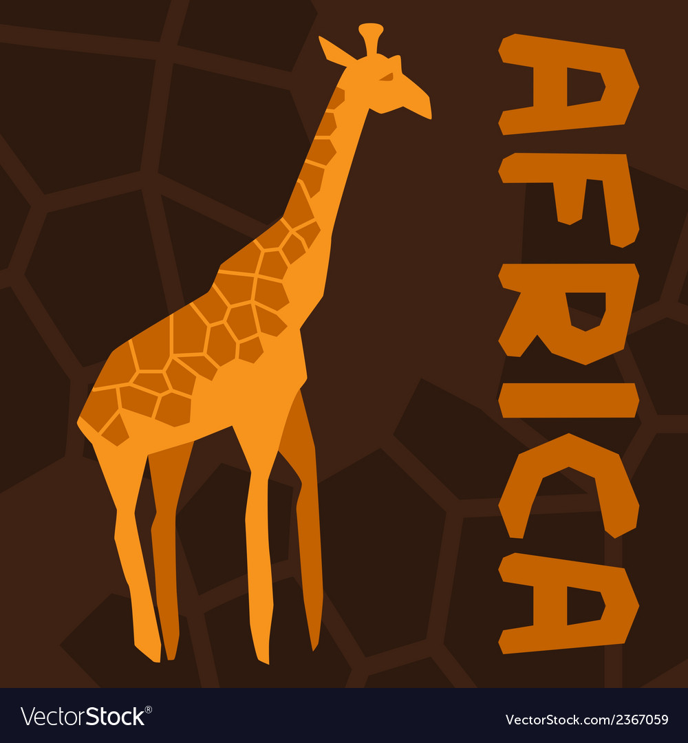 African ethnic background with of giraffe