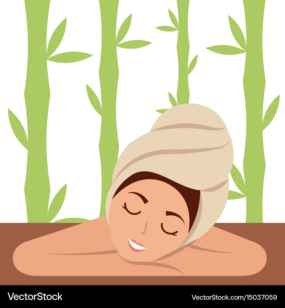 Beauty girl spa Royalty Free Vector Image - VectorStock
