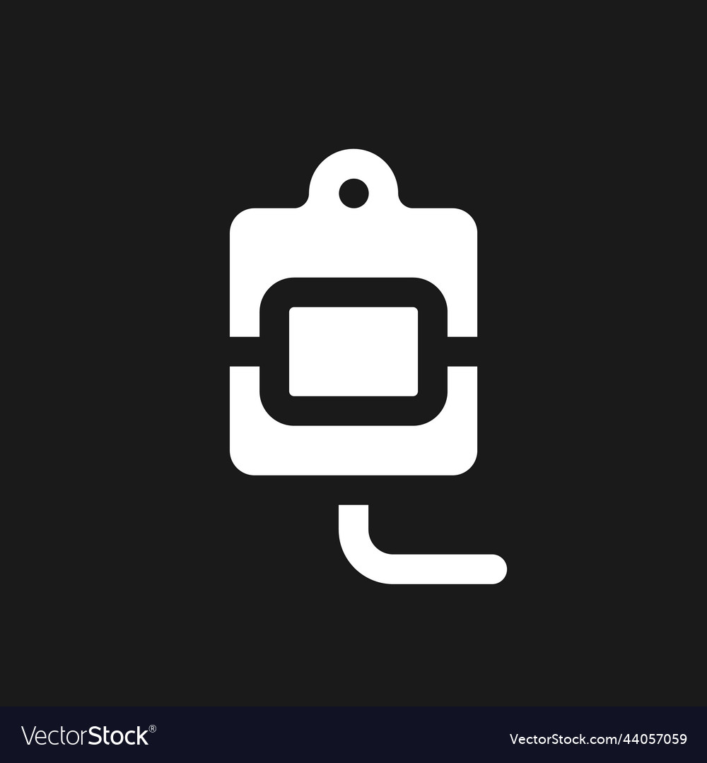 Blood transfusion dark mode glyph ui icon