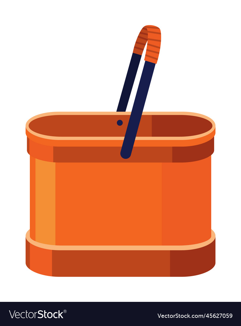 Bucket bail cartoon icon or pail Royalty Free Vector Image