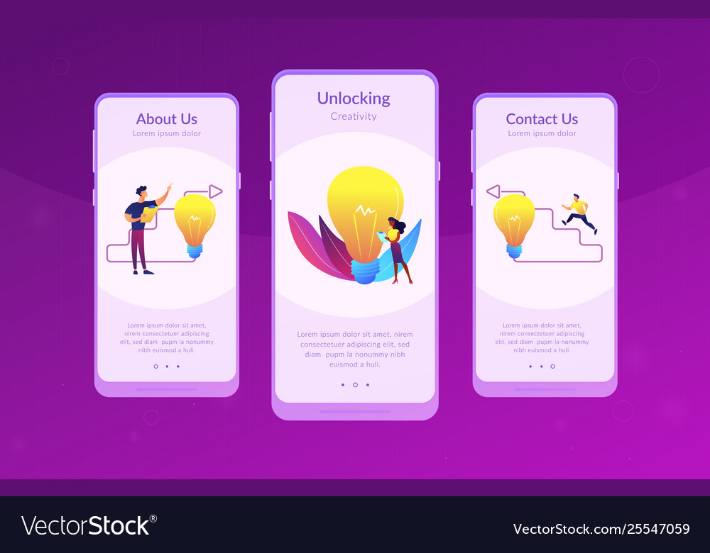 Creative inspiration app interface template