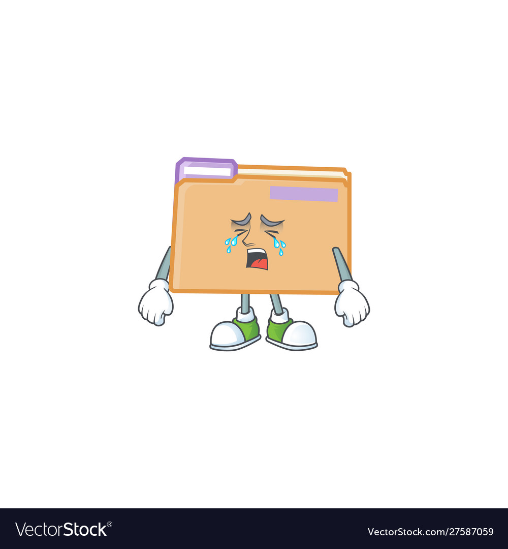 Crying folder for storage with character shape