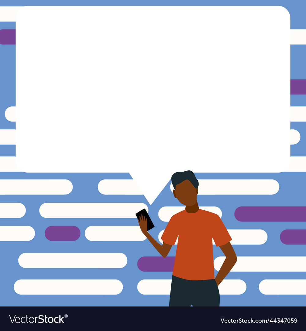 Drawing with conversation bubble showing new vector image Drawing with conversation bubble showing new