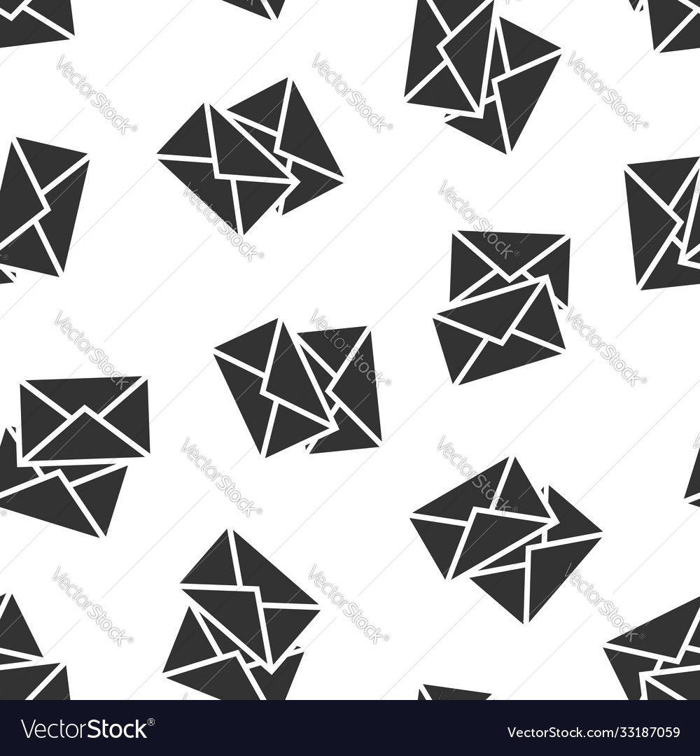 Email message icon in flat style mail document vector image Email message icon in flat style mail document