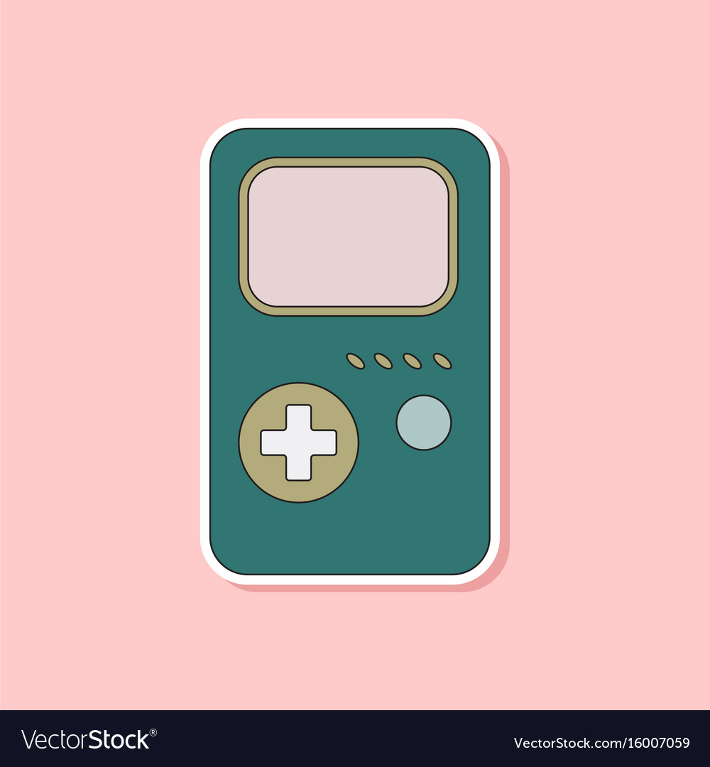 Flat icon on background game console