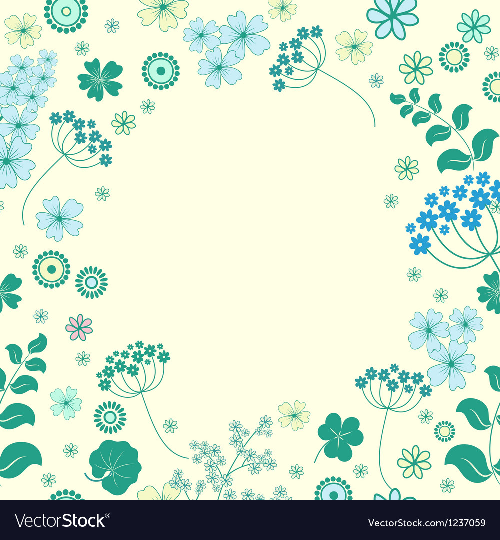 Garden flowers and herbs background