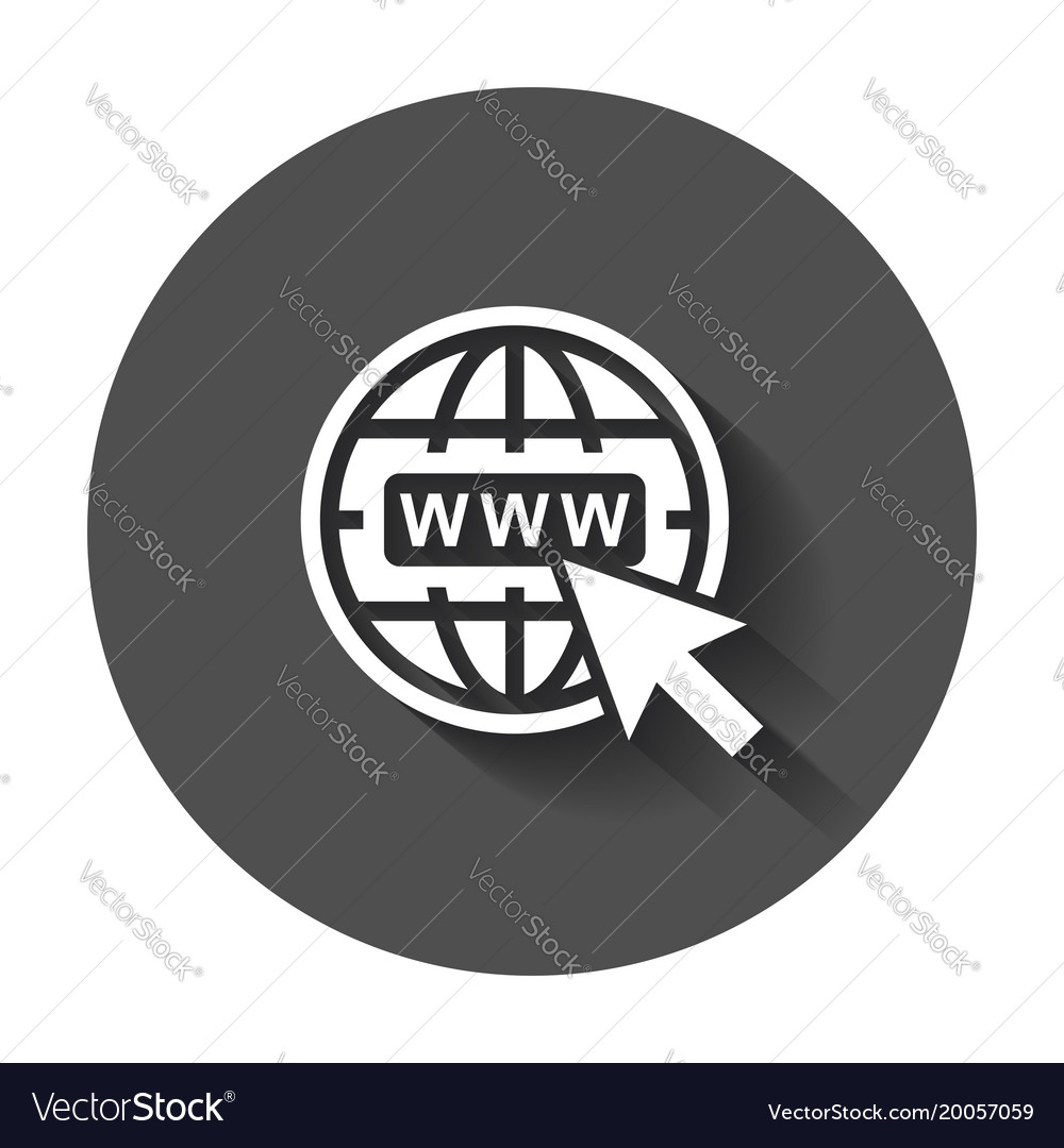 Go to web icon internet flat for website