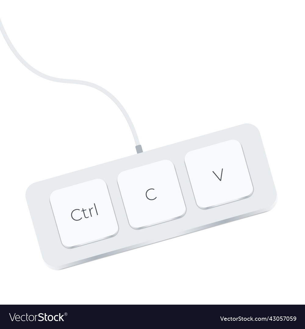 Keyboard keys ctrl c and v copy paste