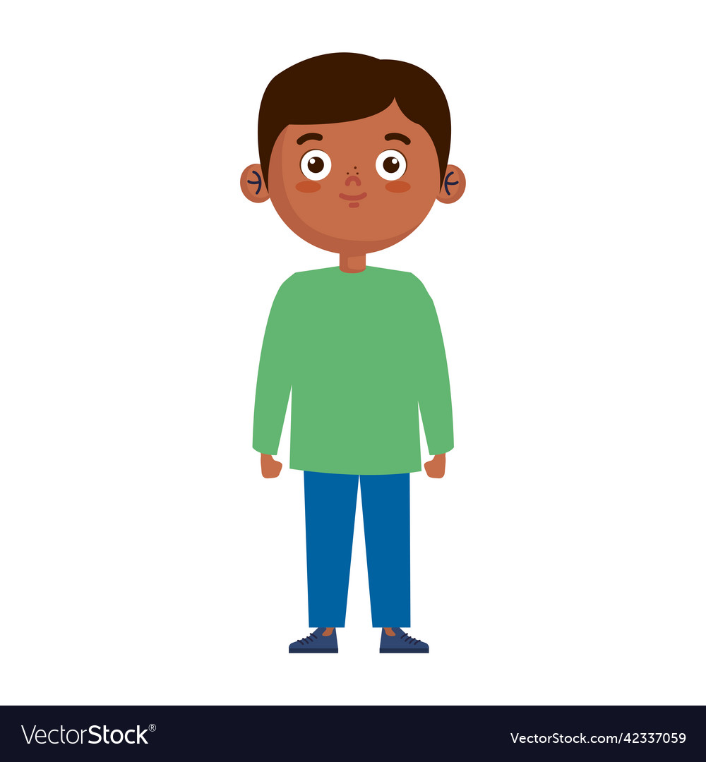 Latin little boy Royalty Free Vector Image - VectorStock