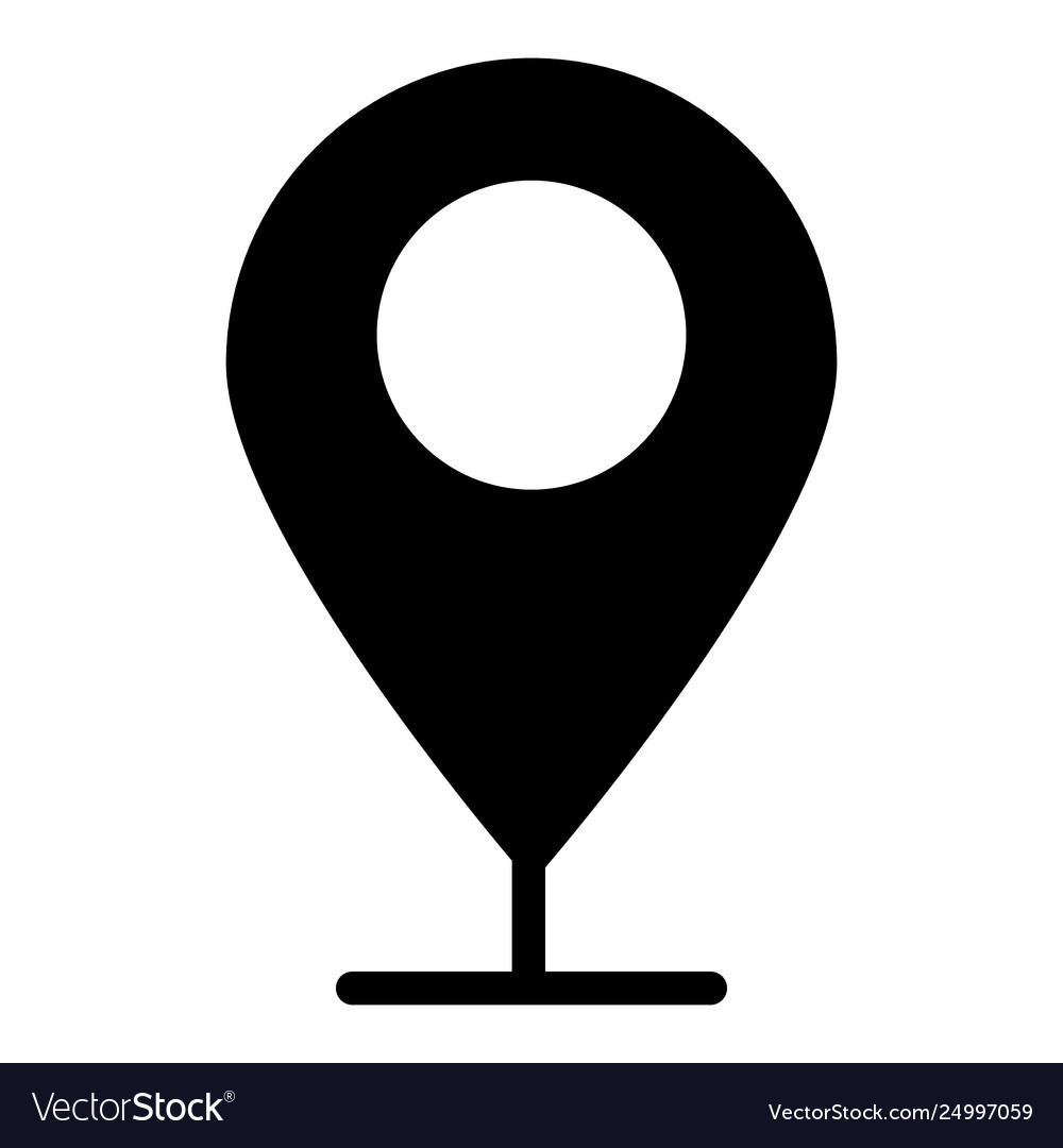 Standort Schild gps fester Symbolstift Vector Image Standort Schild gps fester Symbolstift