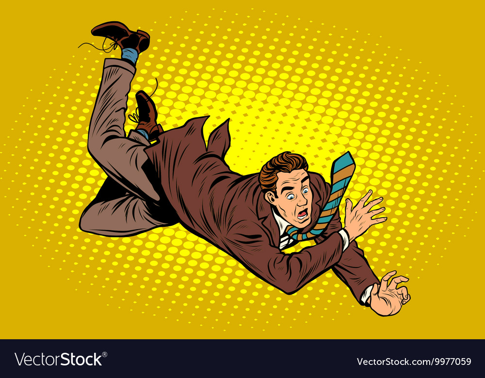 Man falls down from a height Royalty Free Vector Image