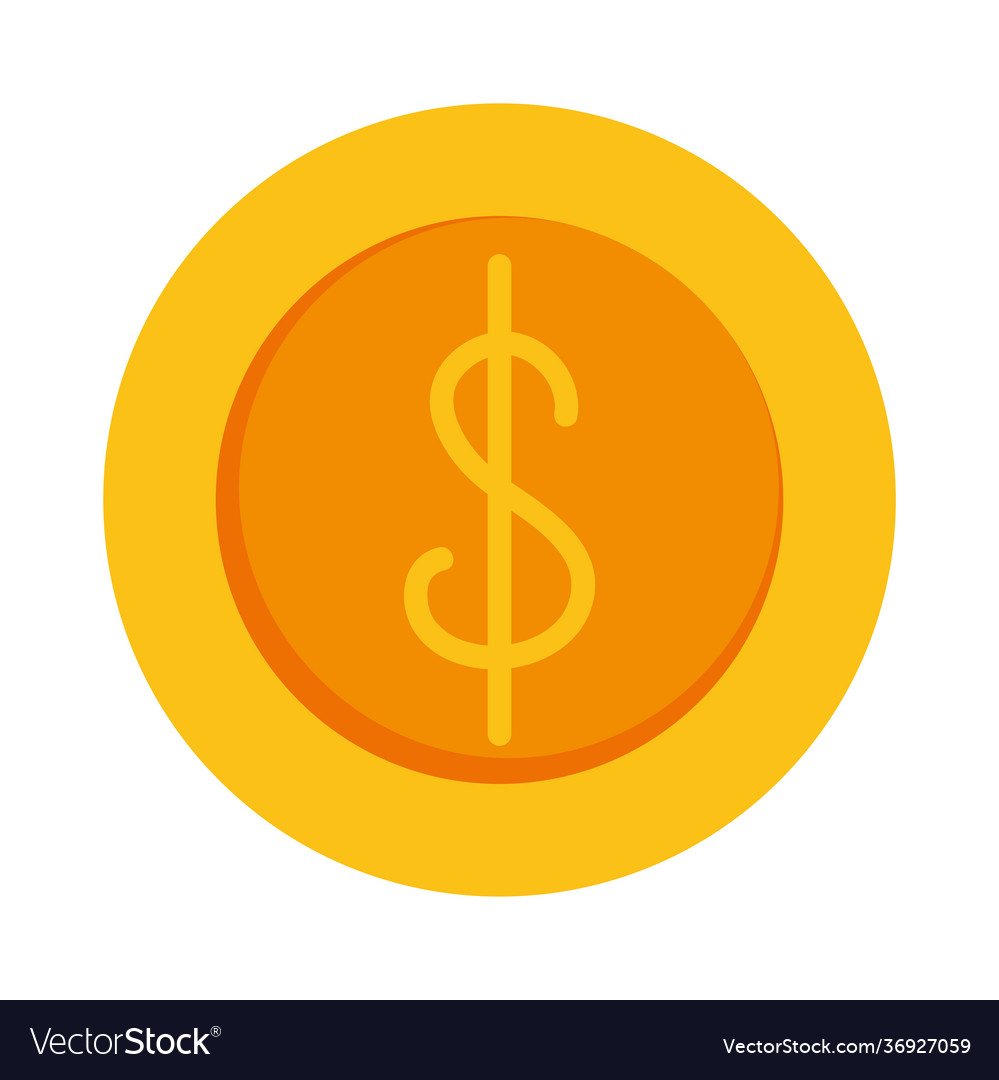 Money coin icon Royalty Free Vector Image - VectorStock