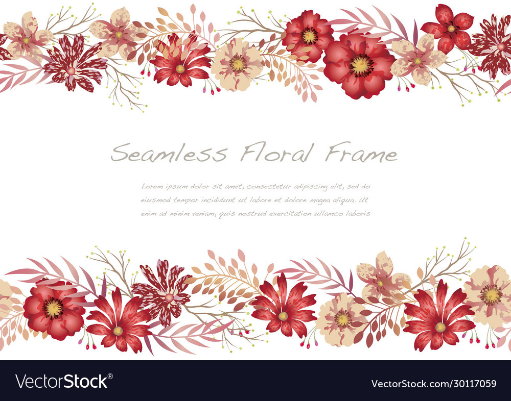 Romantic Watercolor Floral Frame