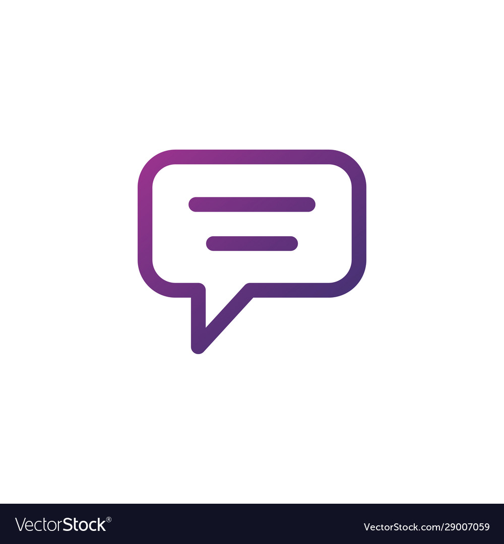 Speech bubble icon simple flat symbol stock