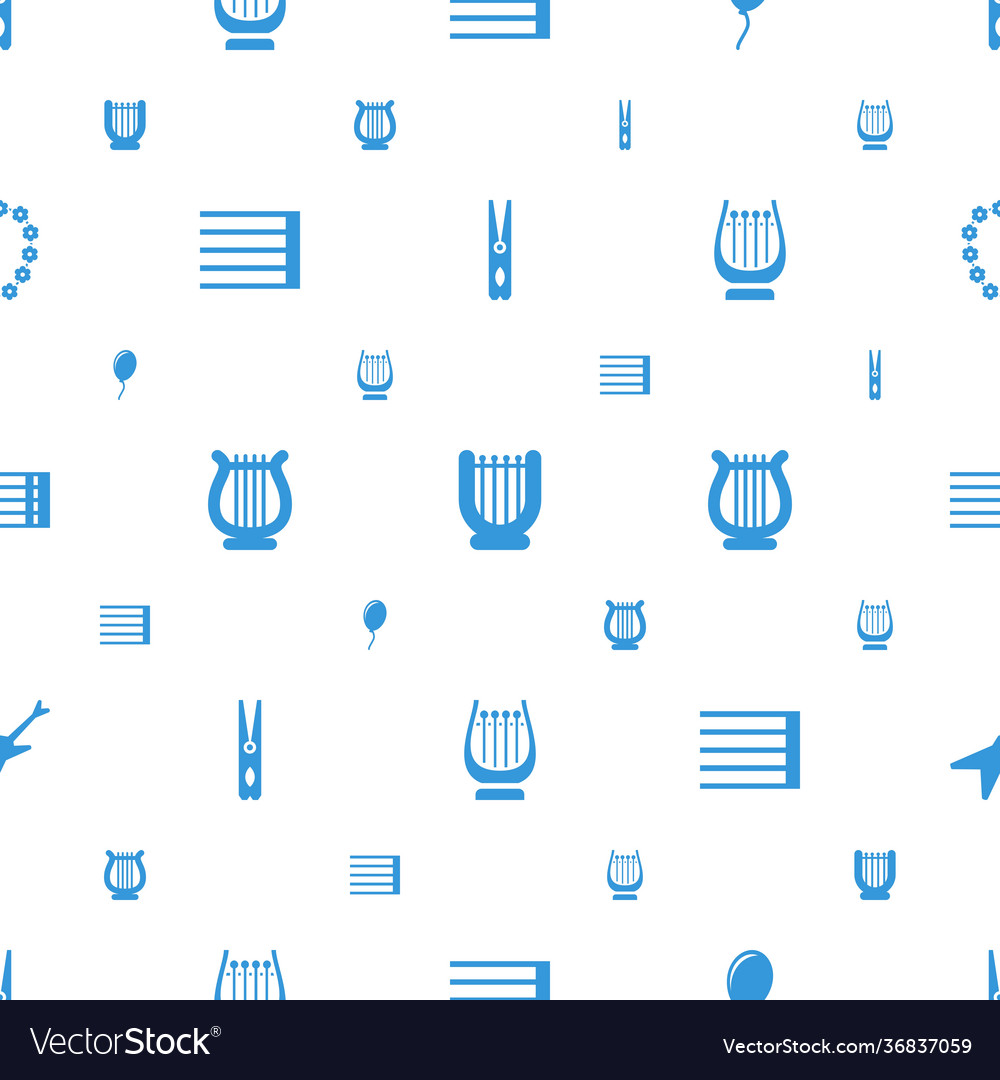 String icons pattern seamless white background vector image String icons pattern seamless white background