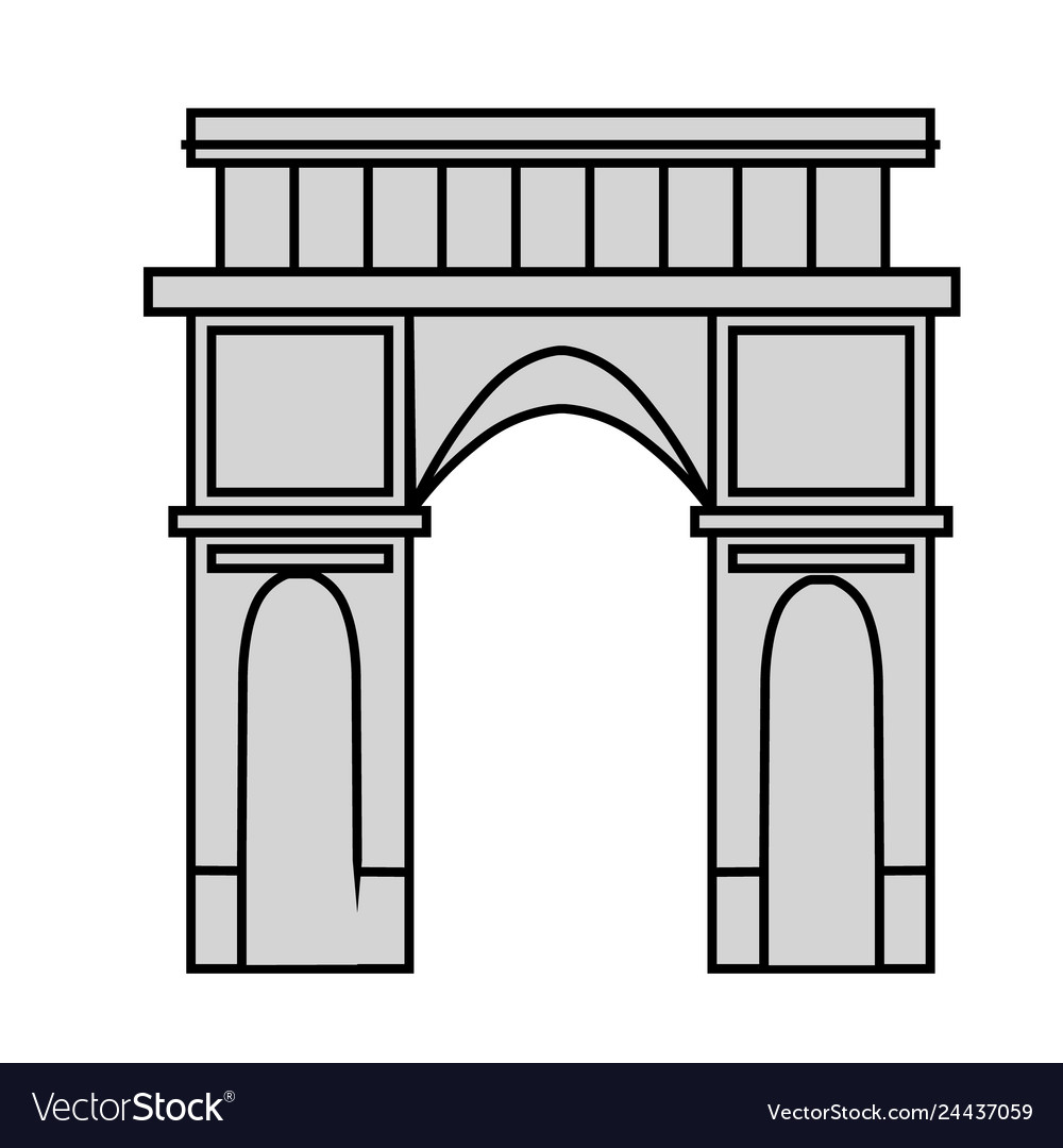 Triumphal arch flat on white