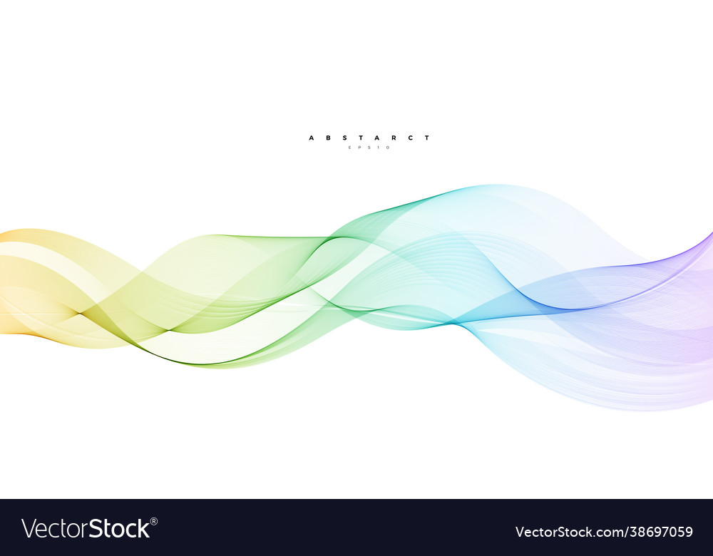 Wave element with abstract colorful lines