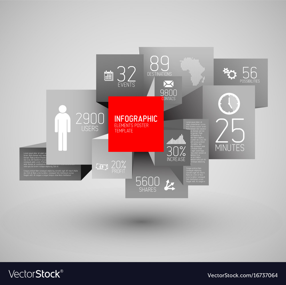 Abstract squares and cubes background