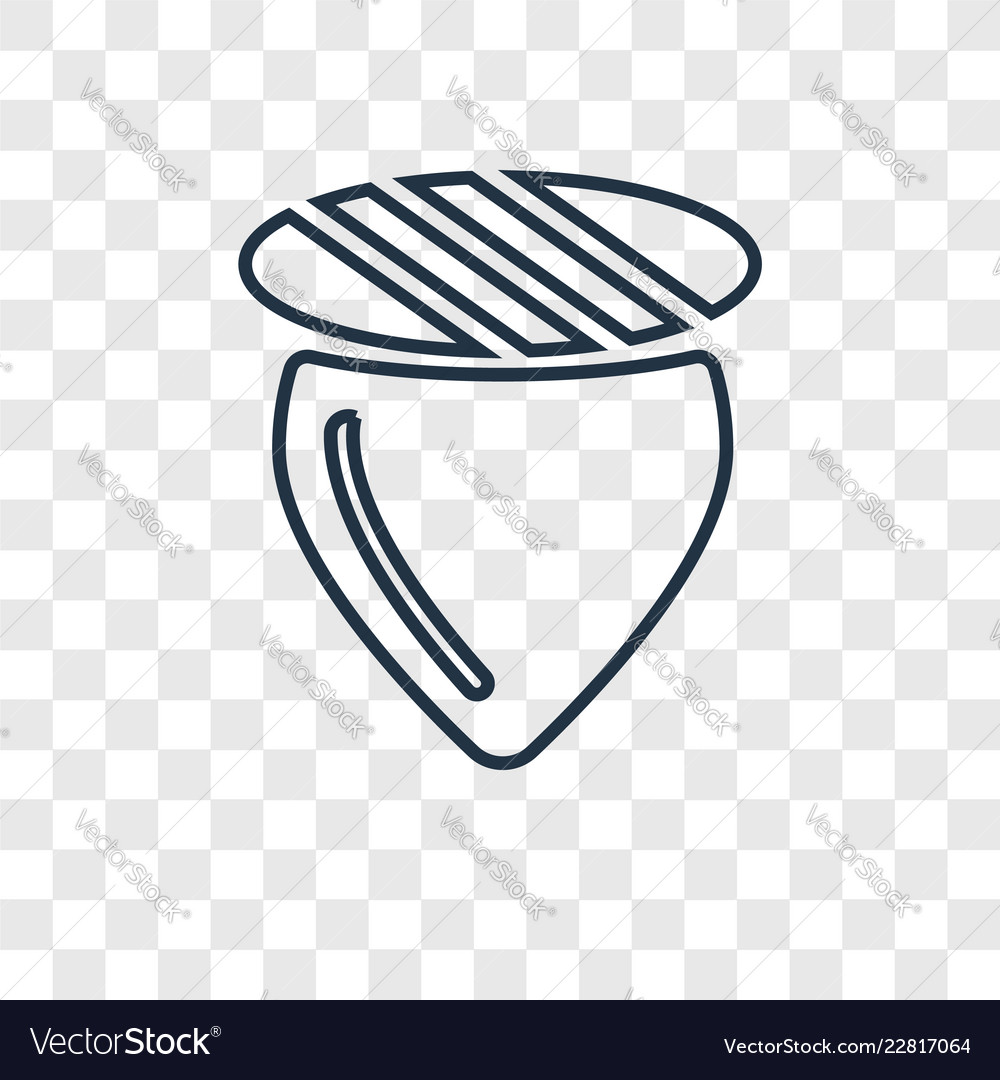 Acorn concept linear icon isolated on transparent Vector Image Acorn concept linear icon isolated on transparent