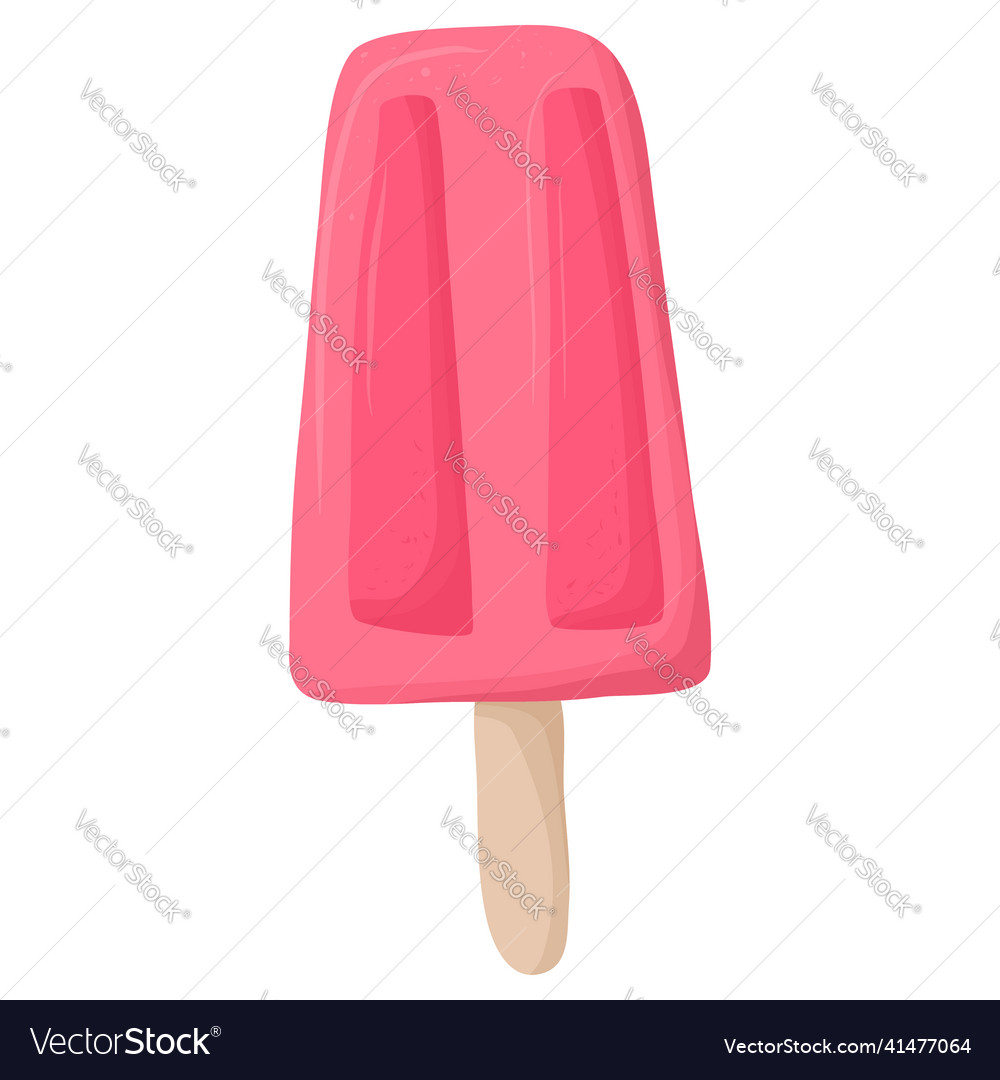 Cartoon with ice-cream on stick Royalty Free Vector Image