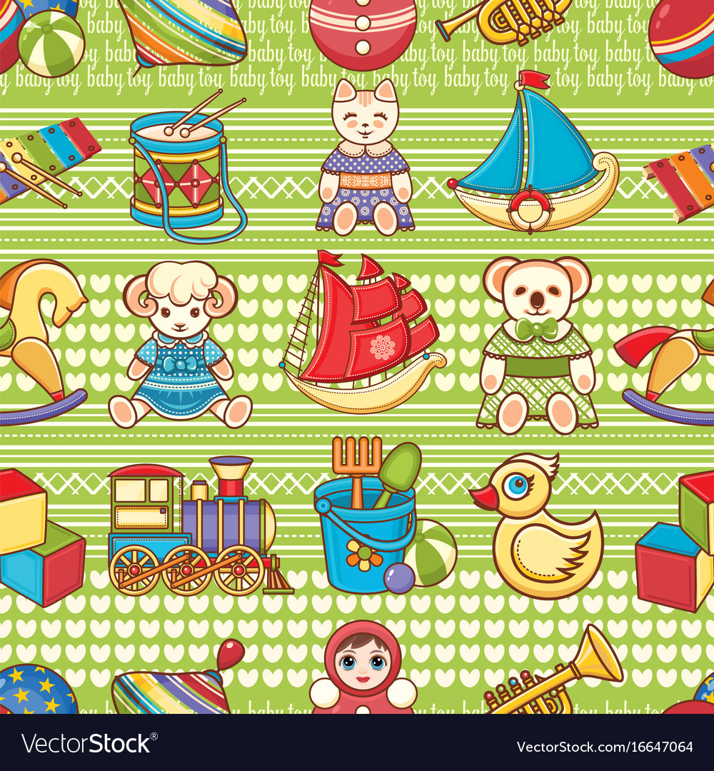 Child toy seamless pattern design element