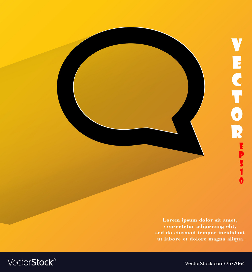 Cloud thoughts flat modern web button with long